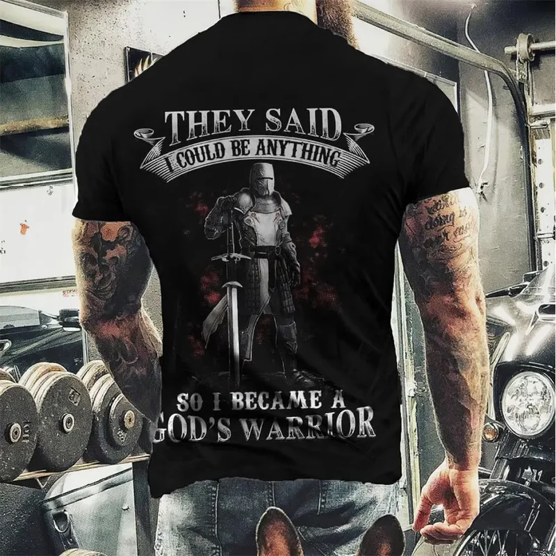 Herren Fashion Vintage 3D T-Shirt Rundhals Unisex Sommer Sparta Streetwear