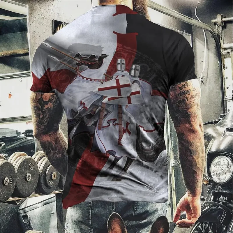 Herren Fashion Vintage 3D T-Shirt Rundhals Unisex Sommer Sparta Streetwear