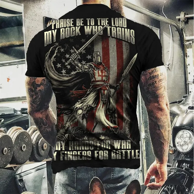 Herren Fashion Vintage 3D T-Shirt Rundhals Unisex Sommer Sparta Streetwear