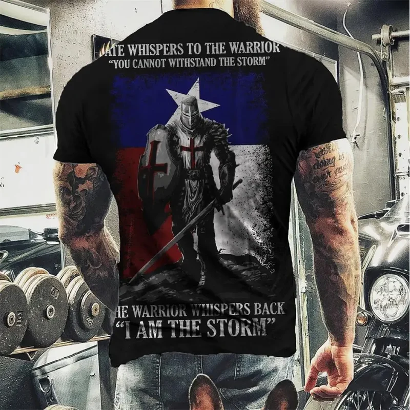 Herren Fashion Vintage 3D T-Shirt Rundhals Unisex Sommer Sparta Streetwear