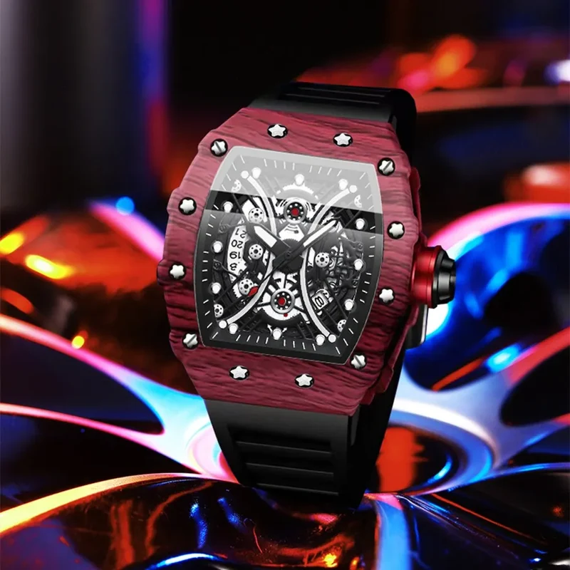 Herren Armbanduhr Silber Schwarz Edelstahl Quarzuhr Luxus Chronograph Business
