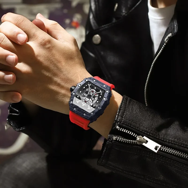 Herren Armbanduhr Silber Schwarz Edelstahl Quarzuhr Luxus Chronograph Business