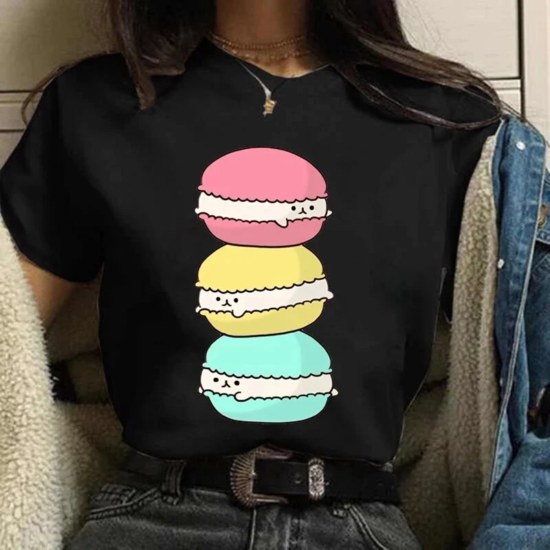 Damen Sommer Top 3D Nutella T-Shirt Rundhals Streetwear lockeres Damentop