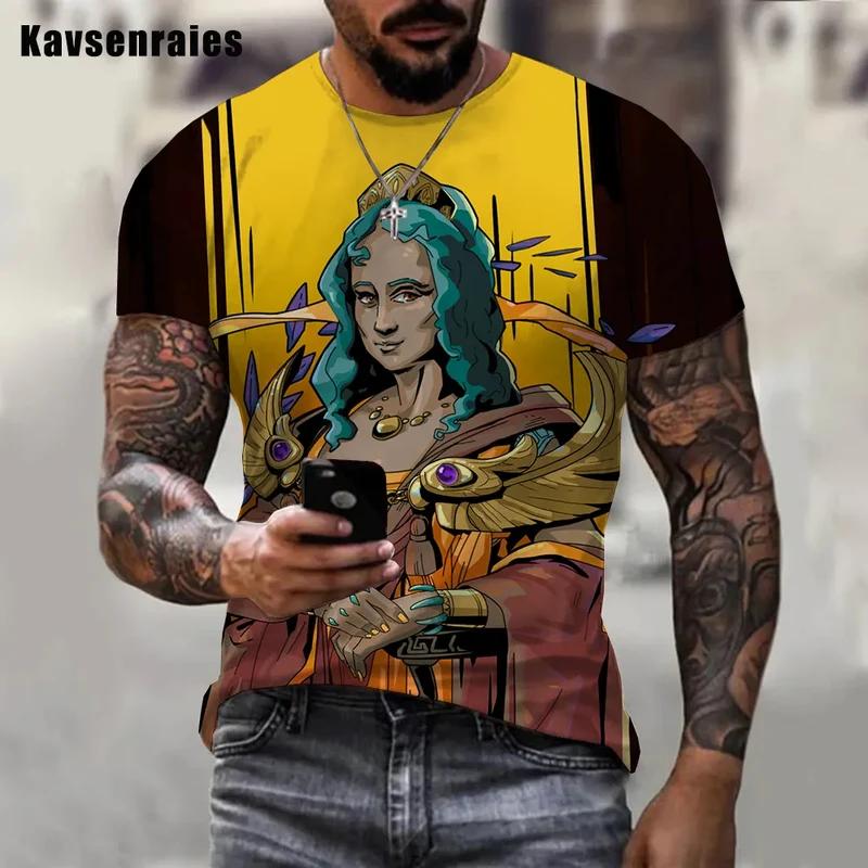Männer Herren Fashion Vintage 3D T-Shirt Rundhals Unisex Sommer Streetwear