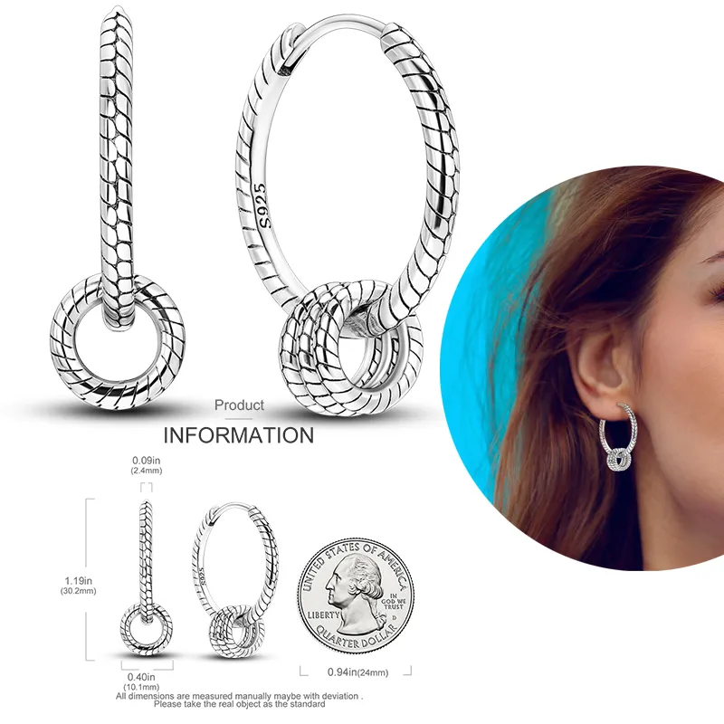 1 Paar Creolen aus 925 sterling Silber Schwarz Ohrringe Zirkonia Ohrstecker