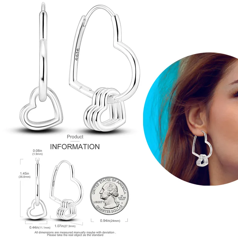 1 Paar Creolen aus 925 sterling Silber Schwarz Ohrringe Zirkonia Ohrstecker