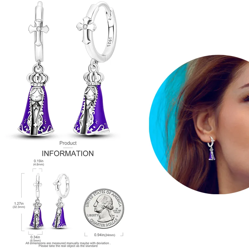 1 Paar Creolen aus 925 sterling Silber Schwarz Ohrringe Zirkonia Ohrstecker