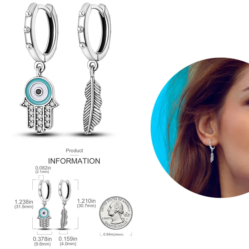 1 Paar Creolen aus 925 sterling Silber Schwarz Ohrringe Zirkonia Ohrstecker