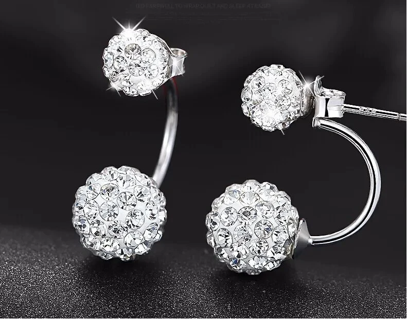 1 Paar Ohrstecker aus 925 sterling Silber Ohrringe Ohrschmuck Zirkonia Creolen