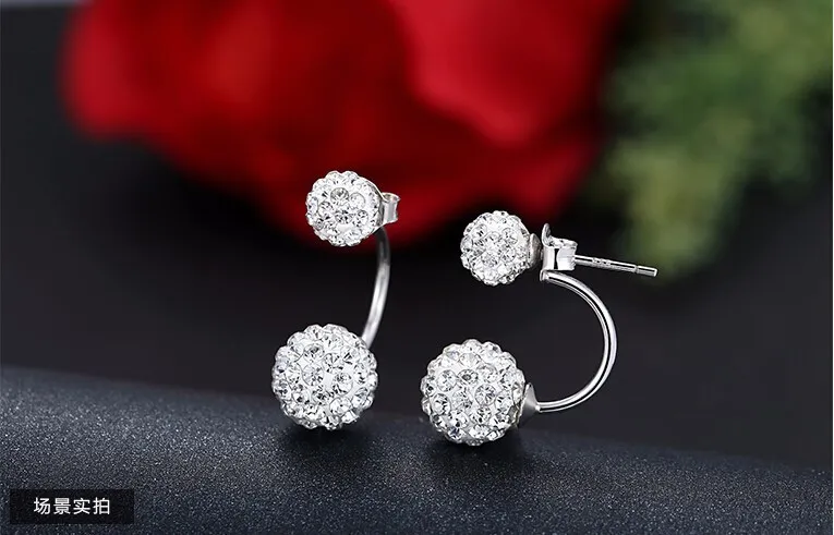 1 Paar Ohrstecker aus 925 sterling Silber Ohrringe Ohrschmuck Zirkonia Creolen