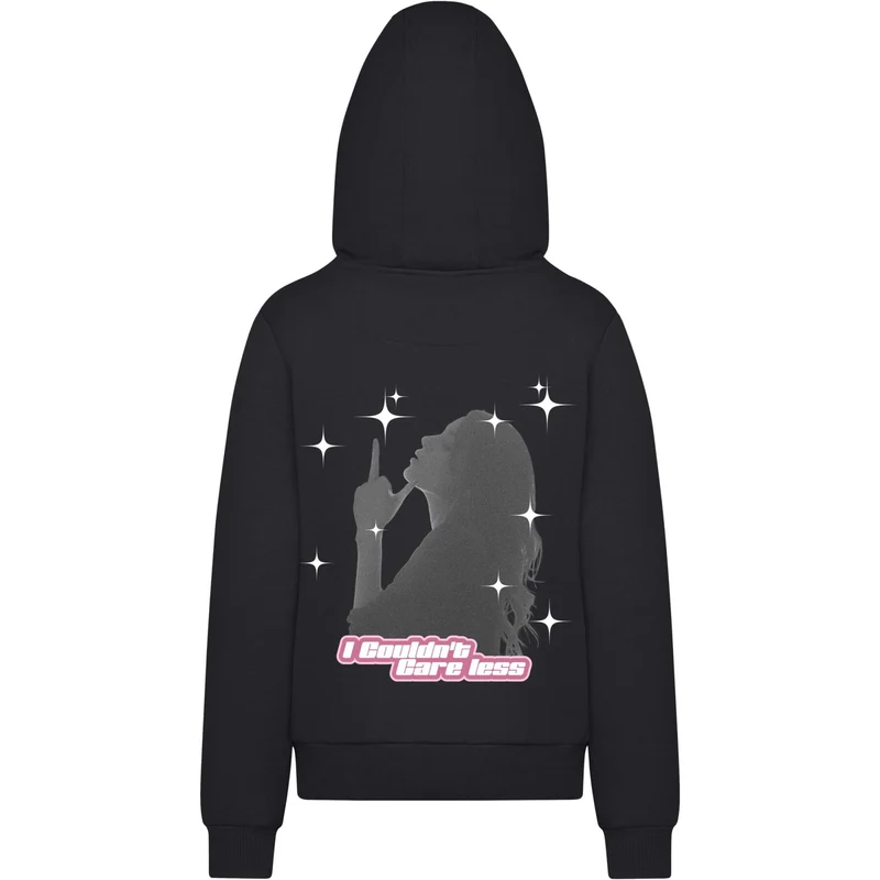 MT Couldn't Care Less Ladies Fluffy Hoody