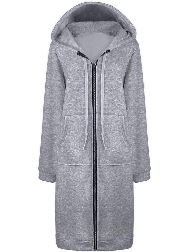 Damen Kapuzenpullover Sweatjacke Zip Hoodie Jacke Pullover Mantel Pulli Kleid