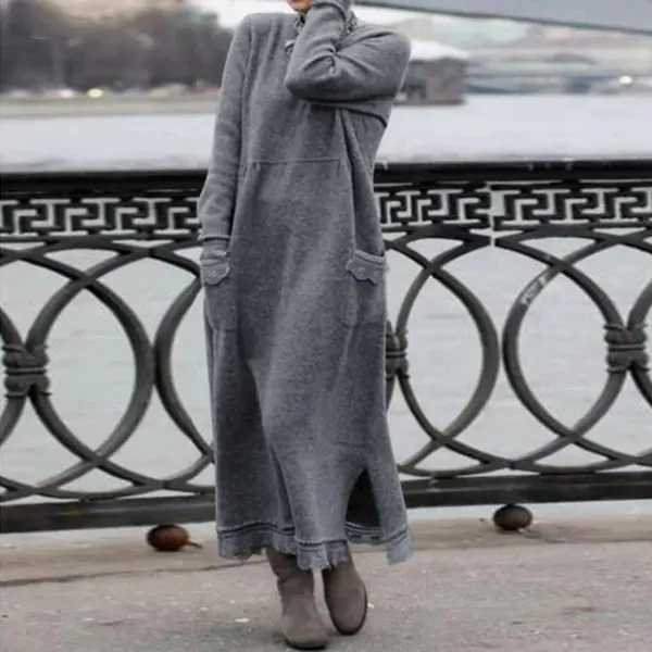 Damen Kapuzenpullover Minikleid Hoodie Sweatshirt Longtops Tunika Pullover Kleid