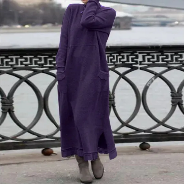 Damen Kapuzenpullover Minikleid Hoodie Sweatshirt Longtops Tunika Pullover Kleid