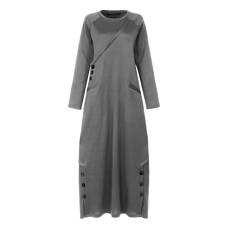 Damen Kapuzenpullover Minikleid Hoodie Sweatshirt Longtops Tunika Jumper Kleid