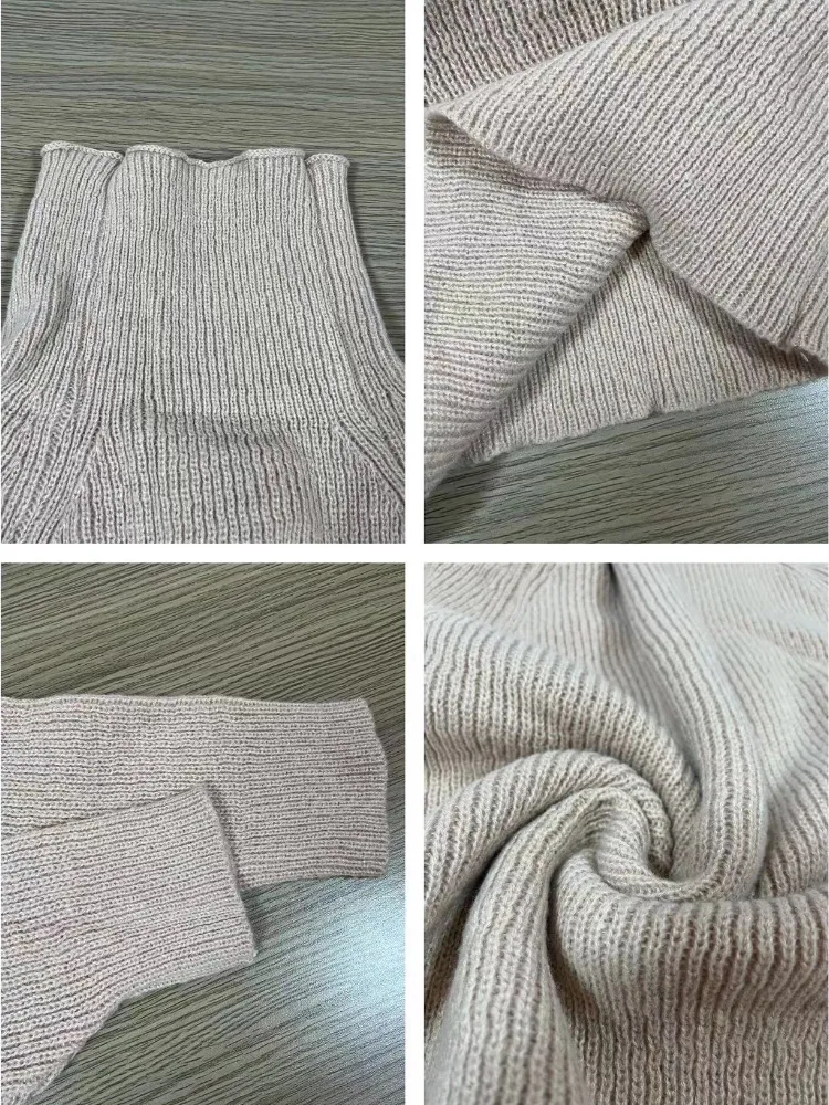 Damen Wollkleid Winterkleid Strickkleid Longpullover Pullover Long Sleeve