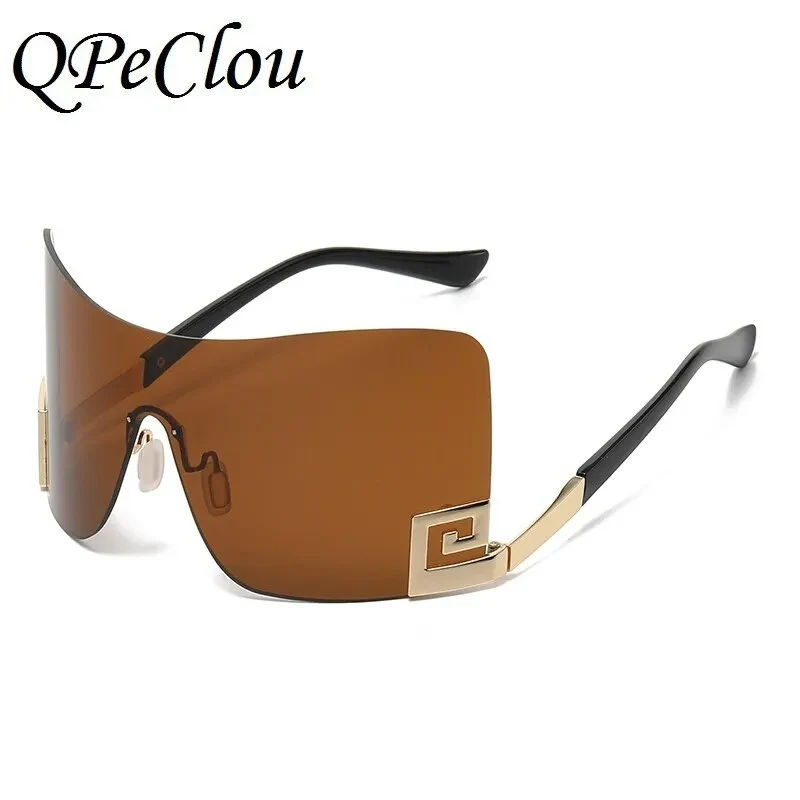 Designer Sonnenbrille Damen Herren Quadratische Übergröße Gläser Vintage UV400