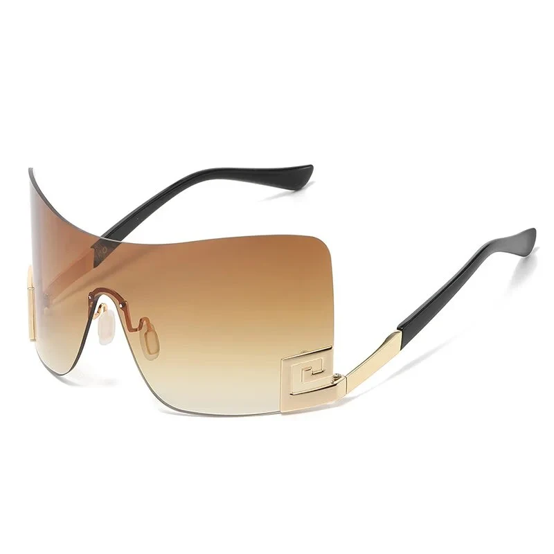 Designer Sonnenbrille Damen Herren Quadratische Übergröße Gläser Vintage UV400