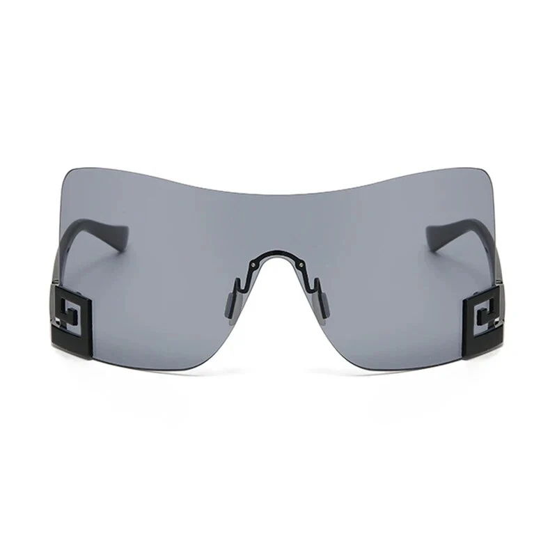 Designer Sonnenbrille Damen Herren Quadratische Übergröße Gläser Vintage UV400
