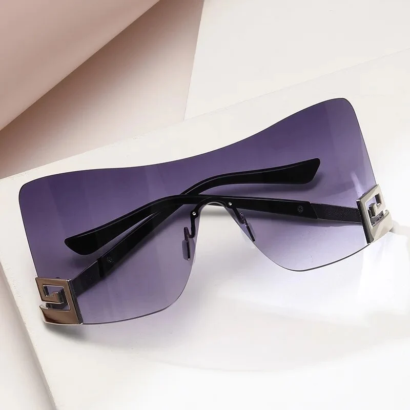 Designer Sonnenbrille Damen Herren Quadratische Übergröße Gläser Vintage UV400