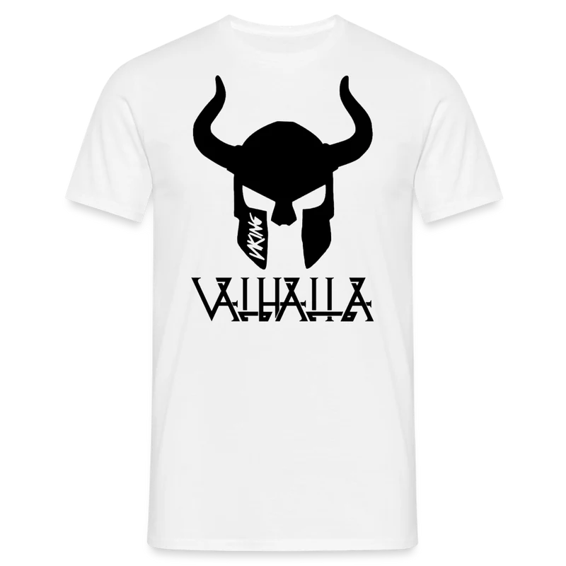Herren Fashion Vikings Valhalla T-Shirt Rundhals Unisex 100% Baumwolle Streetwear