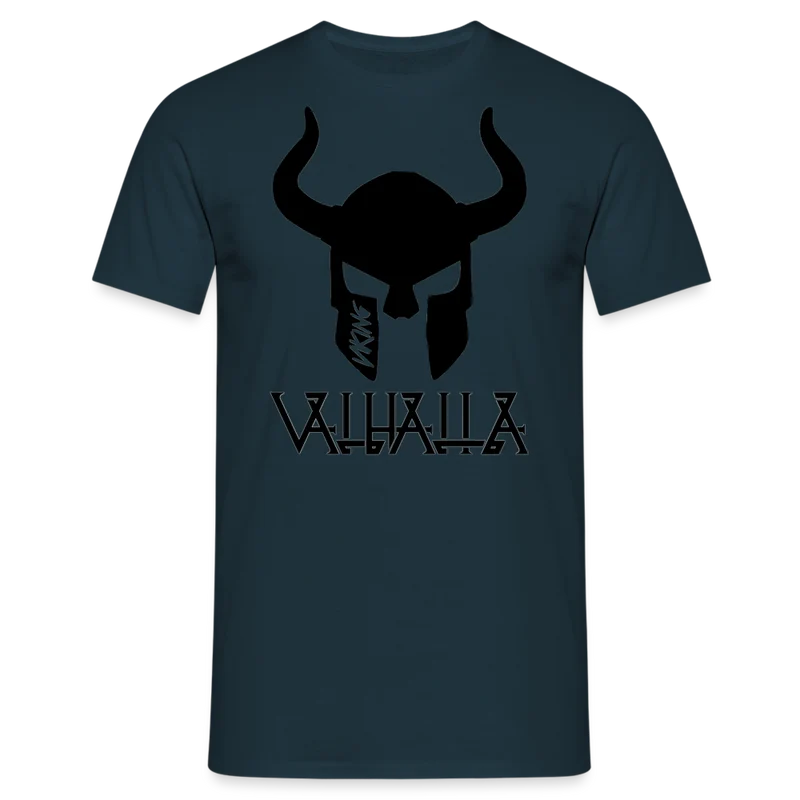 Herren Fashion Vikings Valhalla T-Shirt Rundhals Unisex 100% Baumwolle Streetwear