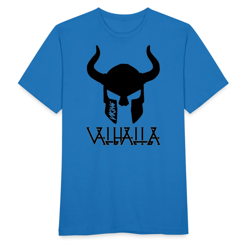 Herren Fashion Vikings Valhalla T-Shirt Rundhals Unisex 100% Baumwolle Streetwear