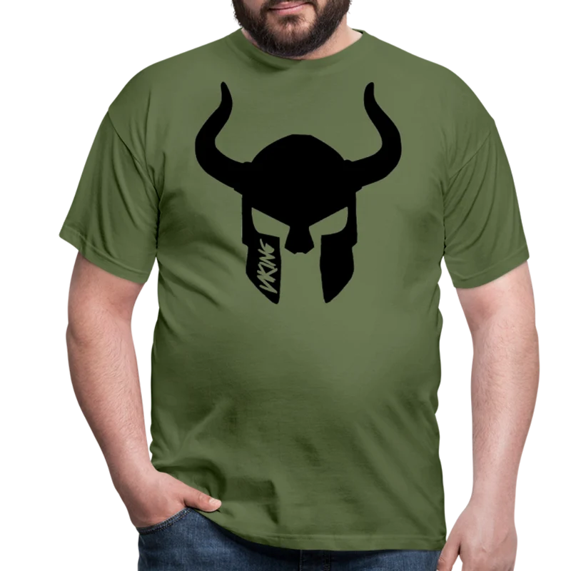 Herren Fashion Vikings Valhalla T-Shirt Rundhals Unisex 100% Baumwolle Streetwear