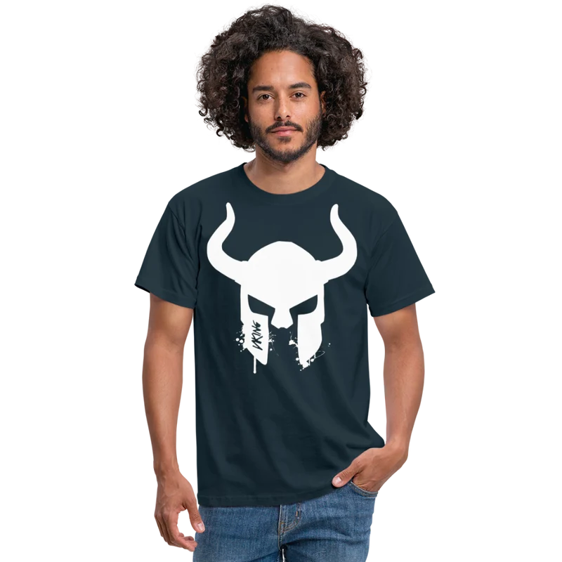 Herren Fashion Vikings Valhalla T-Shirt Rundhals Unisex 100% Baumwolle Streetwear