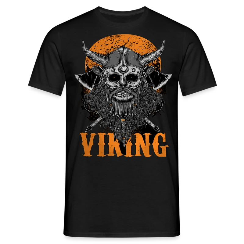 Herren Fashion Vikings Valhalla T-Shirt Rundhals Unisex 100% Baumwolle Streetwear