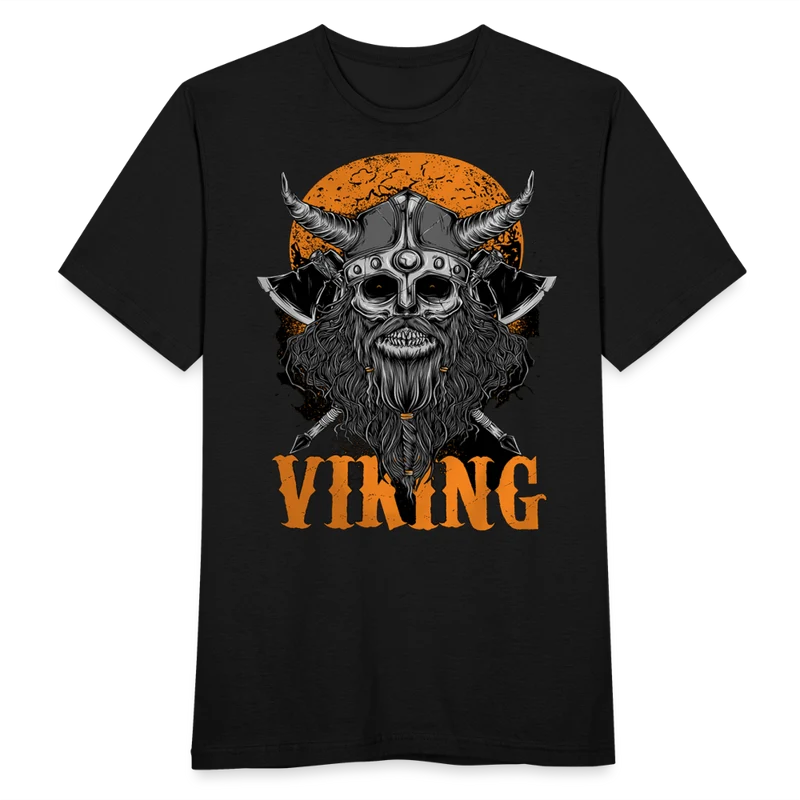 Herren Fashion Vikings Valhalla T-Shirt Rundhals Unisex 100% Baumwolle Streetwear