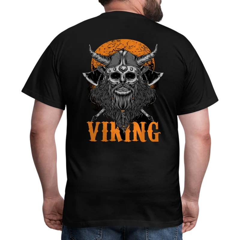 Herren Fashion Vikings Valhalla T-Shirt Rundhals Unisex 100% Baumwolle Streetwear