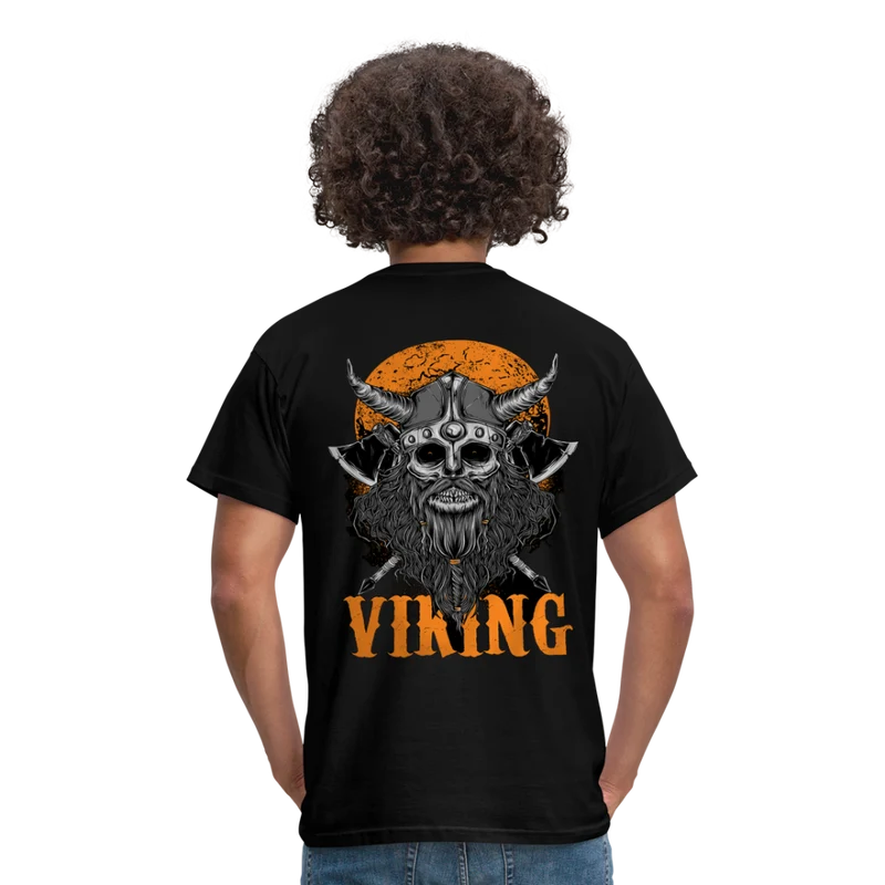 Herren Fashion Vikings Valhalla T-Shirt Rundhals Unisex 100% Baumwolle Streetwear