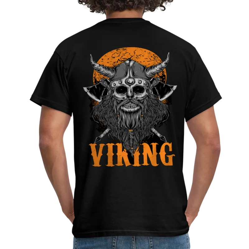 Herren Fashion Vikings Valhalla T-Shirt Rundhals Unisex 100% Baumwolle Streetwear