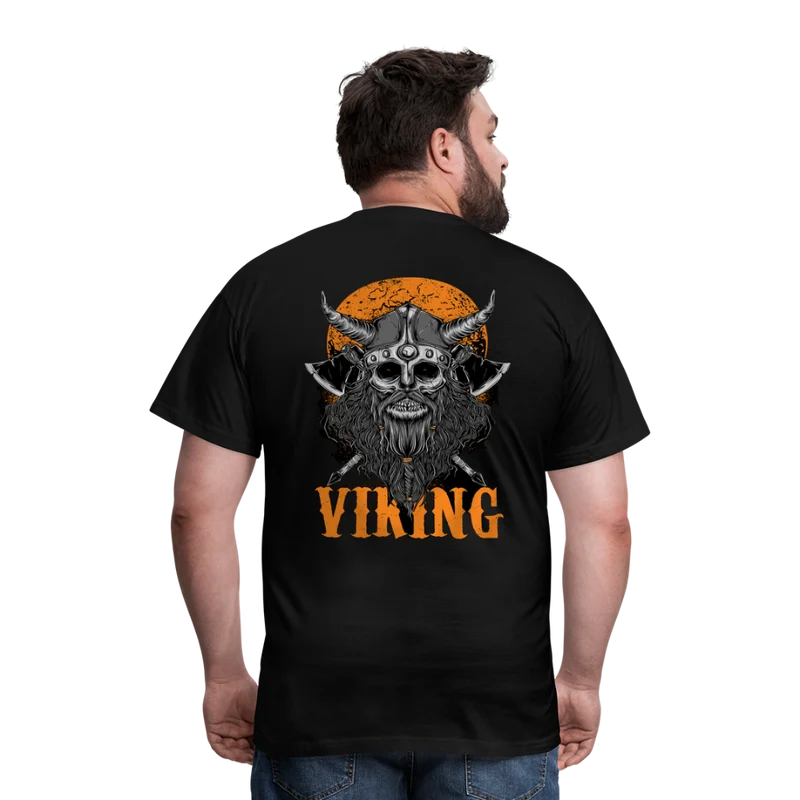 Herren Fashion Vikings Valhalla T-Shirt Rundhals Unisex 100% Baumwolle Streetwear
