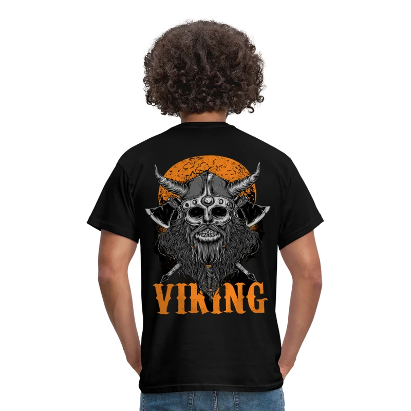 Herren Fashion Vikings Valhalla T-Shirt Rundhals Unisex 100% Baumwolle Streetwear