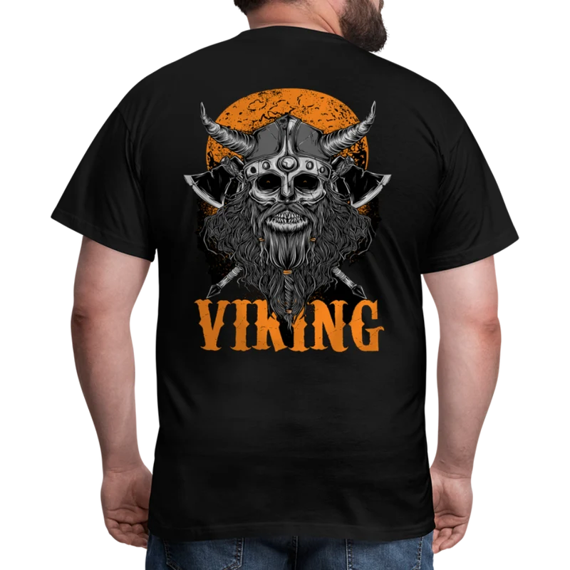 Herren Fashion Vikings Valhalla T-Shirt Rundhals Unisex 100% Baumwolle Streetwear