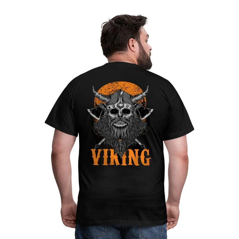 Herren Fashion Vikings Valhalla T-Shirt Rundhals Unisex 100% Baumwolle Streetwear