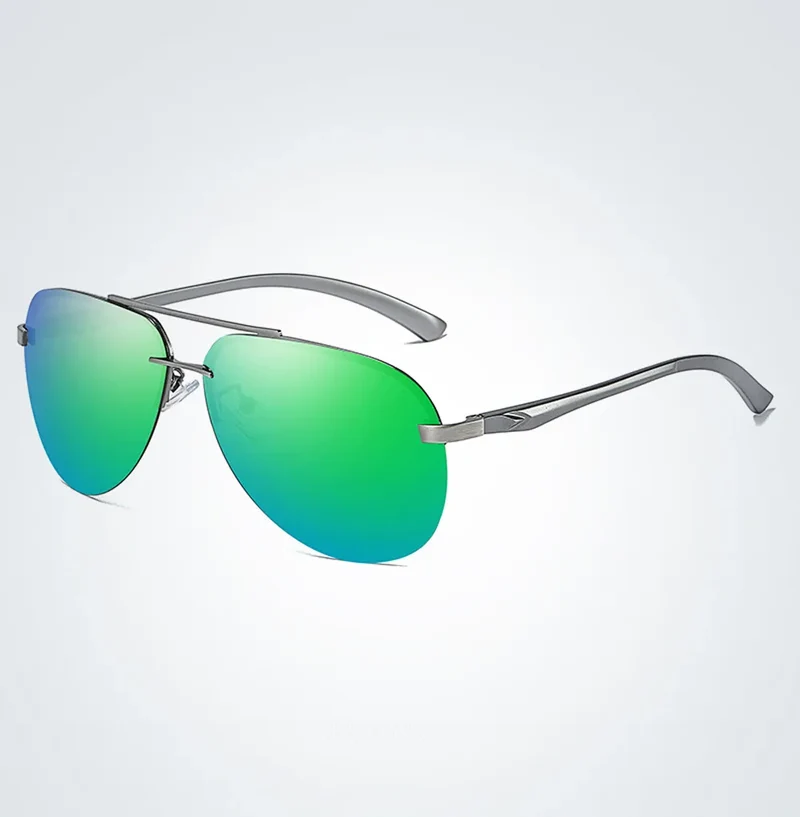 Aluminium Herren Sonnenbrille Polarisiert UV400 Schutz HD Fahren Pilotenbrille