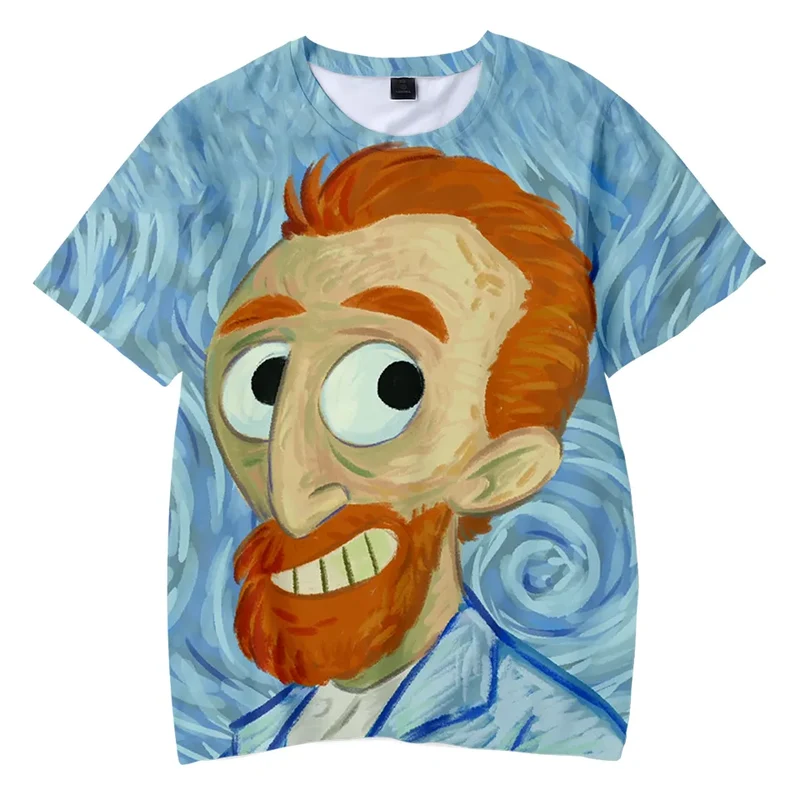 Männer Herren Fashion Vintage 3D T-Shirt Rundhals Unisex Sommer Streetwear