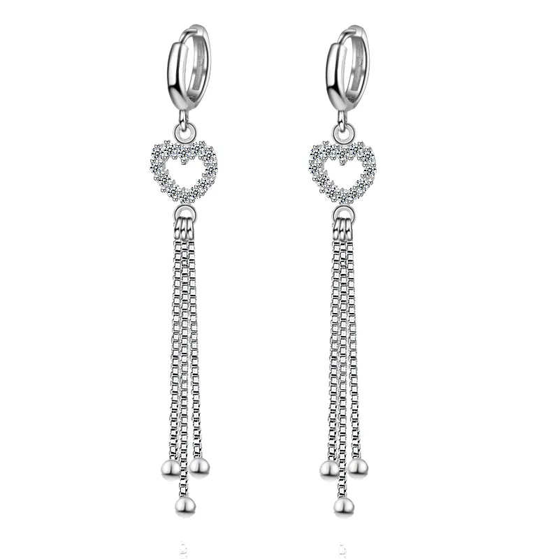 1 Paar Creolen aus 925 sterling Silber Schwarz Ohrringe Zirkonia Ohrstecker