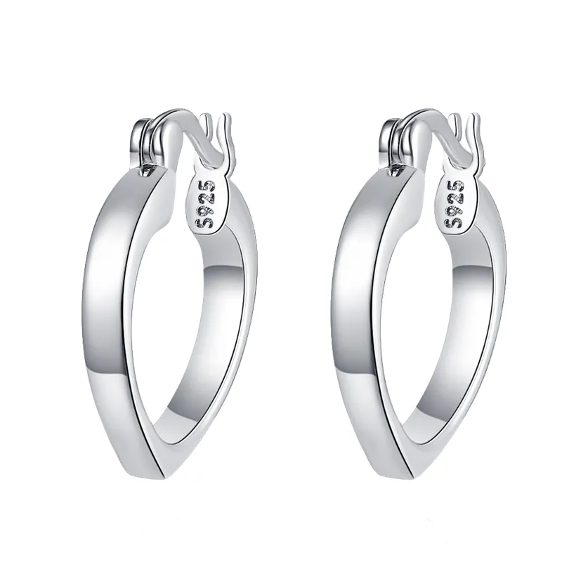 1 Paar Creolen aus 925 sterling Silber Schwarz Ohrringe Zirkonia Ohrstecker