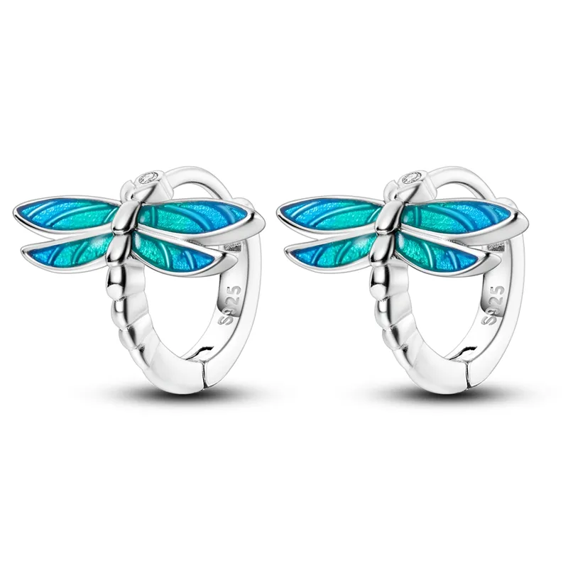 1 Paar Creolen aus 925 sterling Silber Schwarz Ohrringe Zirkonia Ohrstecker