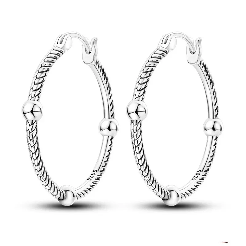 1 Paar Creolen aus 925 sterling Silber Schwarz Ohrringe Zirkonia Ohrstecker