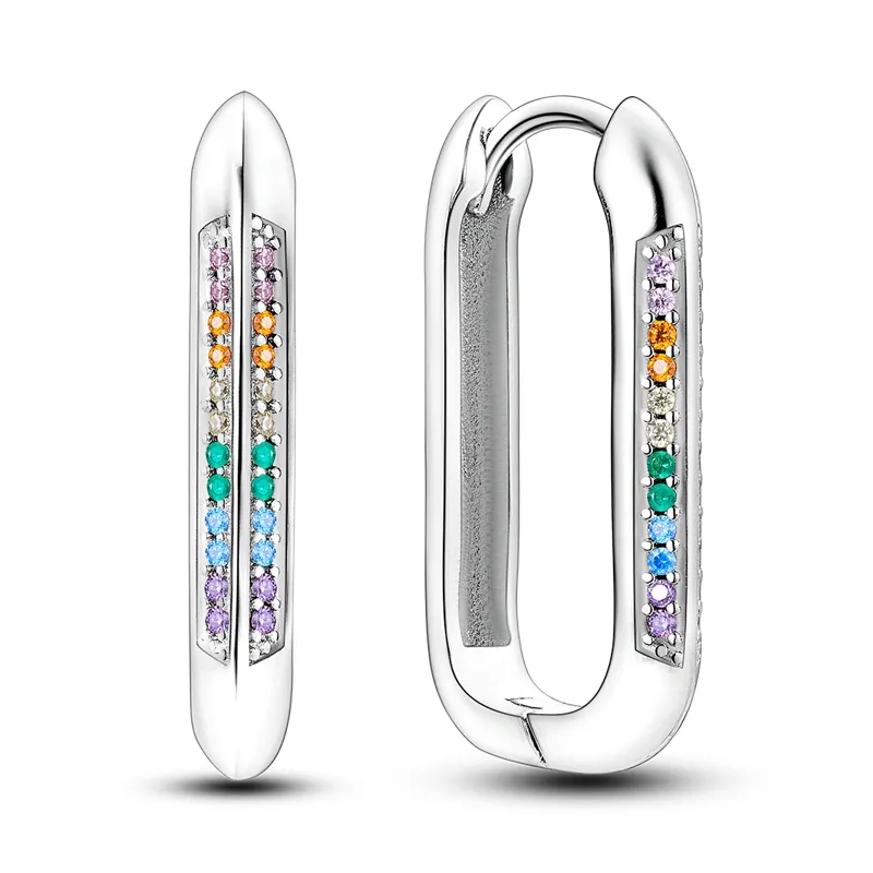 1 Paar Creolen aus 925 sterling Silber Schwarz Ohrringe Zirkonia Ohrstecker