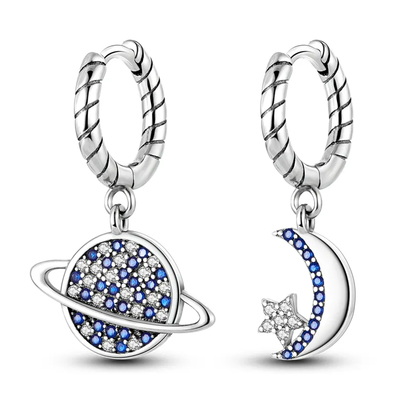 1 Paar Creolen aus 925 sterling Silber Schwarz Ohrringe Zirkonia Ohrstecker