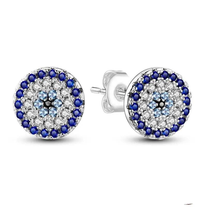 1 Paar Creolen aus 925 sterling Silber Schwarz Ohrringe Zirkonia Ohrstecker