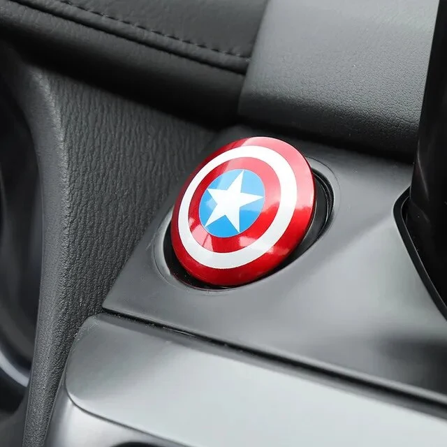 Superhelden Comic Helden Schutzabdeckung für den Startknopf des Automotors
