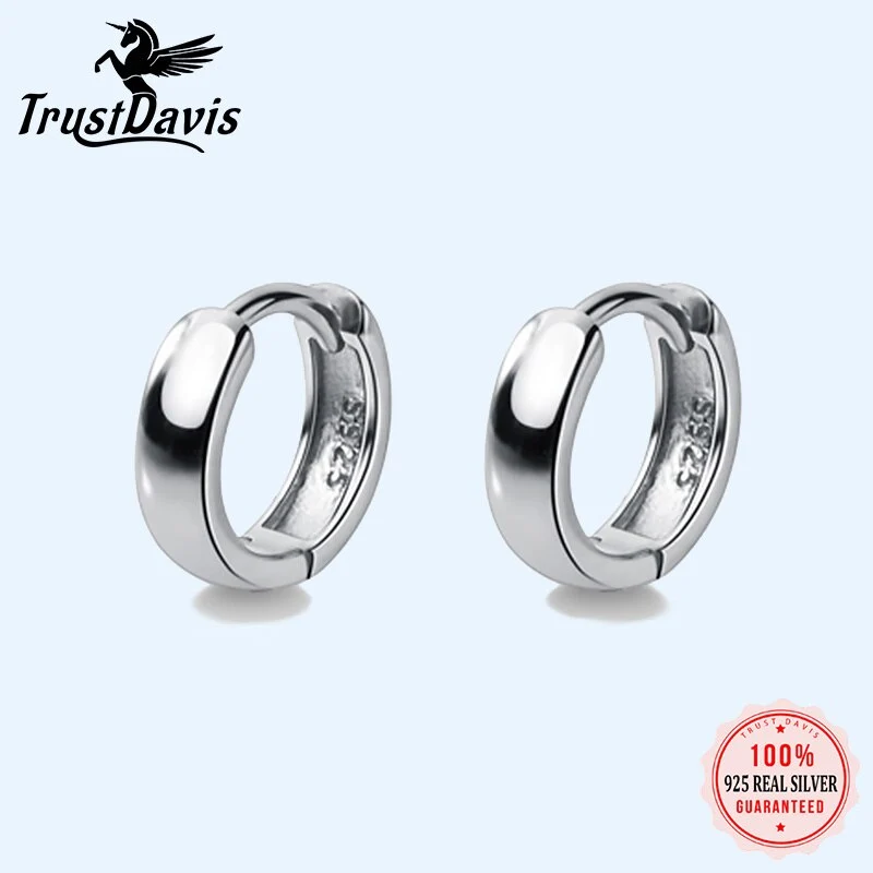 1 Paar Creolen aus 925 Sterling Silber Ohrringe Zirkonia Ohrstecker NEU