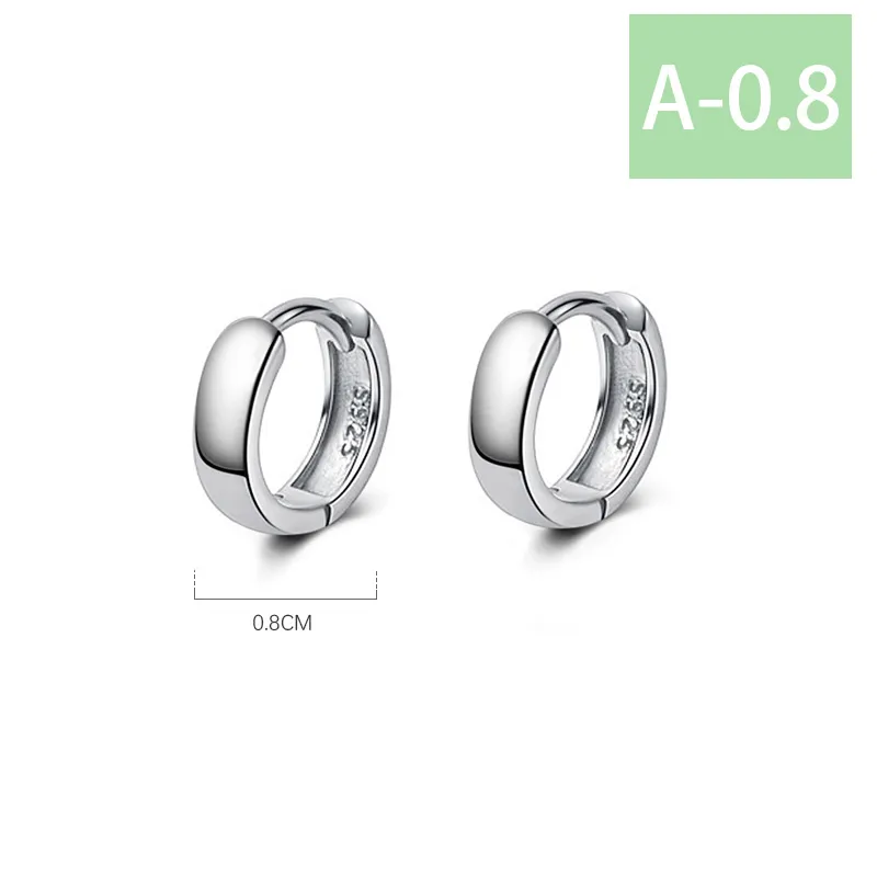 1 Paar Creolen aus 925 Sterling Silber Ohrringe Zirkonia Ohrstecker NEU
